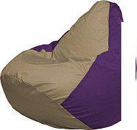 Кресло-мешок Flagman Груша Медиум XL Г1.1-79 (темно-бежевый/фиолетовый)