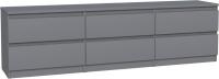 Тумба Mio Tesoro Кастор 6 ящиков 2.03.03.110.4 (серый)