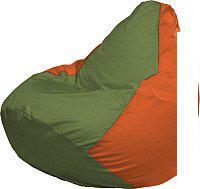 Кресло-мешок Flagman Груша Супер Мега 4XL Г5.1-227 (оливковый/оранжевый)