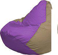 Кресло-мешок Flagman Груша Медиум XL Г1.1-104 (сиреневый/темно-бежевый)