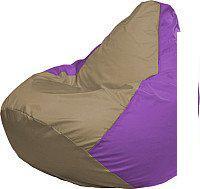 Кресло-мешок Flagman Груша Медиум XL Г1.1-84 (темно-бежевый/сиреневый)