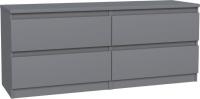 Тумба Mio Tesoro Кастор 4 ящика 2.03.03.100.4 (серый)