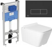 Унитаз подвесной Saniteco KW-9004W в комплекте с инсталляцией + R020467 + R0121A6