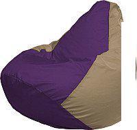 Кресло-мешок Flagman Груша Медиум XL Г1.1-70 (фиолетовый/темно-бежевый)