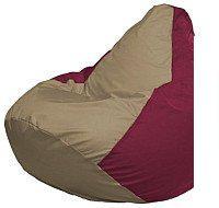 Кресло-мешок Flagman Груша Мини L Г0.1-97 (темно-бежевый/бордовый)