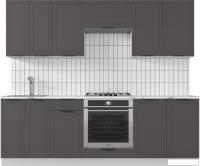 Готовая кухня Mio Tesoro Корнелия Ода-плюс 2.4 (графит/мрамор итальянский)