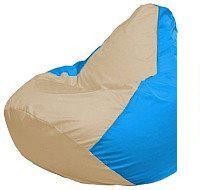 Кресло-мешок Flagman Груша Мини L Г0.1-149 (светло-бежевый/голубой)