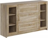 Тумба Mio Tesoro Сириус 2 двери со стеклом 156x95 2.02.03.370.3 (дуб сонома)