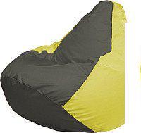Кресло-мешок Flagman Груша Супер Мега 4XL Г5.1-360 (тёмно-серый/жёлтый)