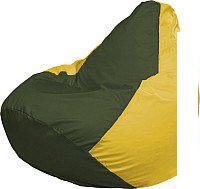 Кресло-мешок Flagman Груша Медиум XL Г1.1-57 (темно-оливковый/желтый)