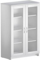 Тумба Mio Tesoro Сириус 2 двери со стеклом 78x123 2.02.03.390.1 (белый)
