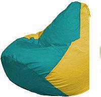 Кресло-мешок Flagman Груша Медиум XL Г1.1-313 (бирюзовый/жёлтый)