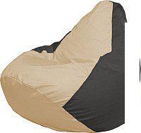Кресло-мешок Flagman Груша Супер Мега 4XL Г5.1-134 (светло-бежевый/тёмно-серый)