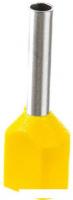 Наконечник-гильза для кабеля IEK НШвИ 2x1.0-10 UTE10-D2-3-100 (100 шт, желтый)