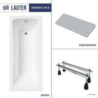 Ванна Lauter Bianca 170 21207170 (с ножками и серым подголовником)