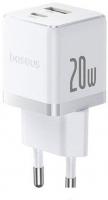 Сетевое зарядное Baseus Palm Fast Charger C+U 20W EU P10111608213-01 (белый)