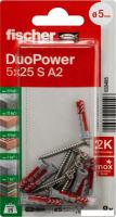 Дюбель-гвоздь Fischer DuoPower 5 x 25 S A2 K NV 535485 (8 шт)
