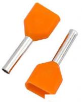 Наконечник-гильза для кабеля IEK НГИ2 0.5-8 UTE10-D1-8-100 (20 шт, оранжевый/серый)