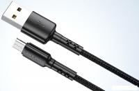 Кабель Vipfan X02 USB Type-A - microUSB (1.8 м, черный)