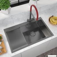 Кухонная мойка ZorG ZRN 5080 Premium R PVD Gunblack