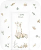 Пеленальный матрас Sweet Baby Foresta Magica Crema Arancio 58x71 (лиса бежевый/оранжевый)