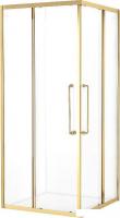 Душевой уголок Cezares RELAX-304-A-2-100-C-BORO (брашированное золото)
