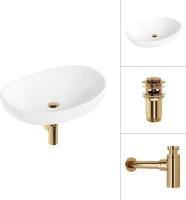 Умывальник Lauter 21502 + клапан 21190G + сифон 21635G (золото)