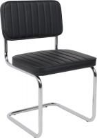 Офисный стул AksHome Славия Люкс Pegaso (черная экокожа/хром)