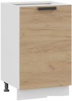 Шкаф напольный Трия Детройт 1Н5 (белый/дуб крафт золотой)