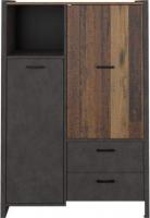 Шкаф распашной Black Red White Kristoff REG2D2S/130 (матера/старый стиль)