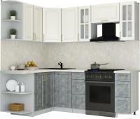 Кухонный модуль Интерлиния Мила Шато 1.5x2.2 LV (белый/керамика/опал светлый)