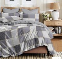 Постельное белье Реноме Евро Темно-синяя кол. New. Простыня на резинке 160x200 St-2555 (сатин)