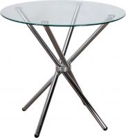 Кухонный стол AksHome Selia 800x760x8мм (стекло/хром)