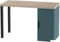 Офисный стол Mebelain Ингар 1/DV/T (дуб беленый/серый/бирюзовый/черный)