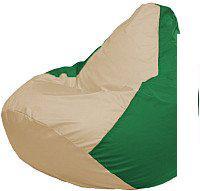 Кресло-мешок Flagman Груша Мега XXXL Г3.1-147 (светло-бежевый/зеленый)