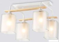 Люстра средней высоты Ambrella TR3033246/4 WH/WD (белый/дерево)