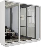 Шкаф-купе Трия Румер-2 СШК 3.180.60-13.13.13 3-х дверный (белый снег/зеркало/зеркало/зеркало)