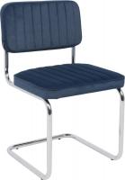 Офисный стул AksHome Славия Люкс Kiton 707 (синий велюр/хром)