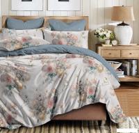 Постельное белье Реноме Евро Темно-синяя коллекция New St-2559 (сатин)