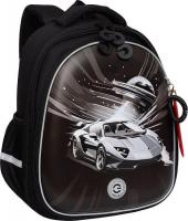 Школьный рюкзак Grizzly RAz-587-8 (черный/серый)