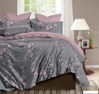 Постельное белье Реноме 2сп Темно-синяя коллекция New. Простыня на резинке St-2556 (сатин)