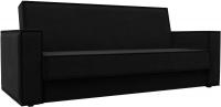 Диван Лига диванов Куба книжка 122051 (микровельвет черный)