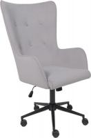 Офисное кресло AksHome Bella XL Black Kiton 722 Smoke (велюр/светло-серый)
