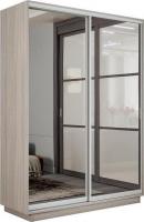 Шкаф-купе Трия Румер-2 СШК 3.140.70-13.13 2-х дверный (ясень шимо светлый/зеркало/зеркало)