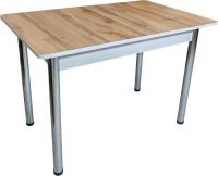 Кухонный стол СВД Юнио 1000-1300x600 051.П24.Х (дуб вотан/хром)