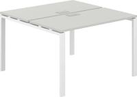 Офисный стол Norden 120х123.8х75 SG.241.SH.63.WH (белый/серый бархат)