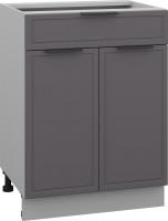 Шкаф напольный Arvento Корнелия Флок-плюс НШ60р1ш без столешницы (графит софт)