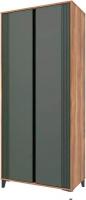 Шкаф распашной Stolline Богемия 2-х дверный 463.01 (дуб барокко/зеленый)