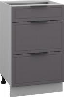 Шкаф напольный Arvento Корнелия Флок-плюс НШ50р3ш без столешницы (графит софт)