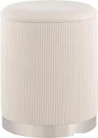 Пуфик Stool Group Эмили 19A205CG-2 (серебро/вельвет молочный)